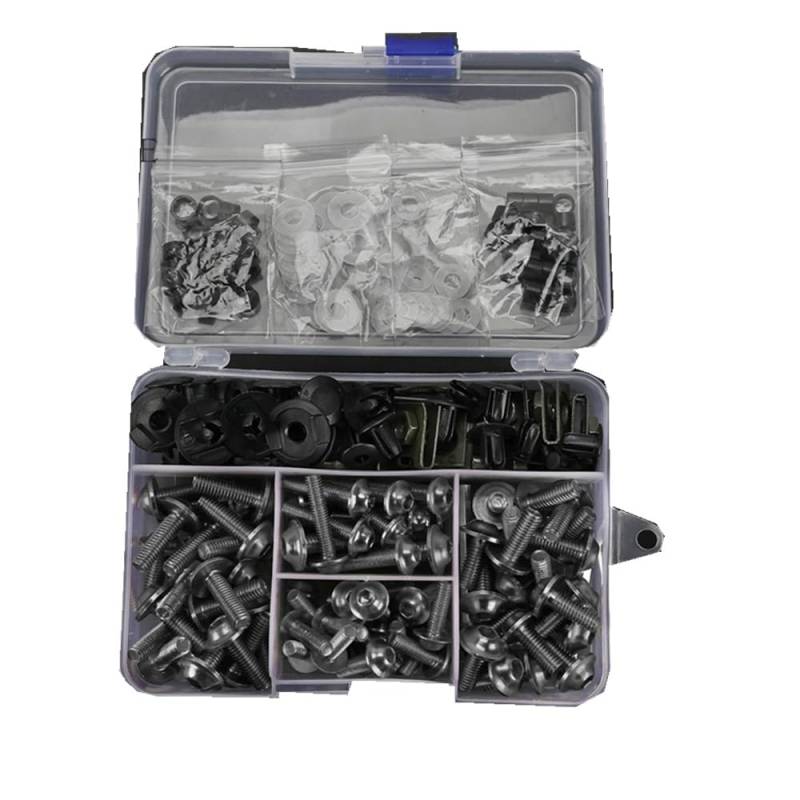VAAKLM Kompatibel Mit Sym Für Cruisym 300i Für Maxsym 400 Für Maxsym 600 Motorrad-Vollverkleidungsschrauben-Set, Schrauben, Muttern, CNC-Motorrad-Schrauben-Set Motorräder Schrauben(Gray) von VAAKLM