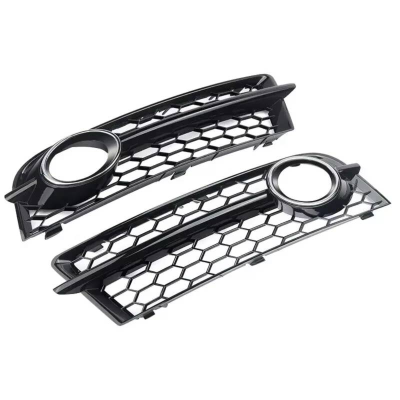 VAAKLM Kompatibel Mit TT Für 8J 2006–2014, Nebelscheinwerfer-Kühlergrill-Abdeckung, 1 Paar, Glänzendes Auto-Zubehör Im Frontgrill-Stil nebelscheinwerfer Gitter von VAAKLM