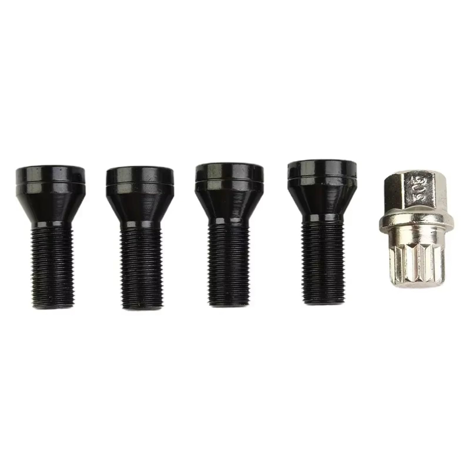 VAAKLM Kompatibel Mit X6 Für E71 2008 2009 2010 2011 2012 2013 2014 M14 X 1,25/M12 X 1,5 Alu-Autorad-Sicherungsschrauben Radmuttern Schlüssel OEM: 36136776076 Schloss Radbolzen(M12) von VAAKLM