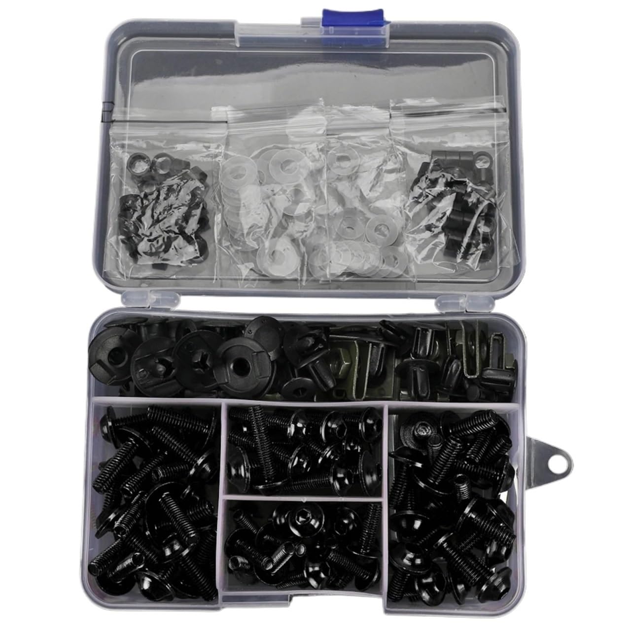 VAAKLM Kompatibel Mit Yamaha Für Blaster Yfs200 Für Wolverine 350 Für Yfm350 Motorrad-Verkleidungsbolzen, Schrauben, Muttern-Clips, Schraubbefestigungen Motorräder Schrauben(Black) von VAAKLM