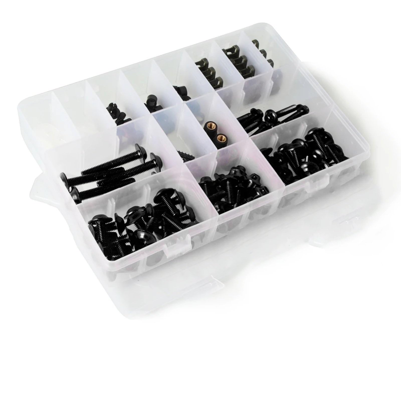 VAAKLM Kompatibel Mit Yamaha Für Diversion Xj6 N Für Xj 600 Für Xj650 Verkleidungskörper-Schrauben-Set, Befestigungsclips, Schraube, Motorrad-Schraubklemme Motorräder Schrauben(Black) von VAAKLM