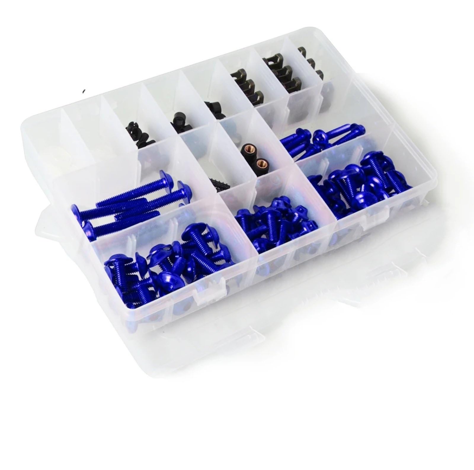VAAKLM Kompatibel Mit Yamaha Für Diversion Xj6 N Für Xj 600 Für Xj650 Verkleidungskörper-Schrauben-Set, Befestigungsclips, Schraube, Motorrad-Schraubklemme Motorräder Schrauben(Blue) von VAAKLM