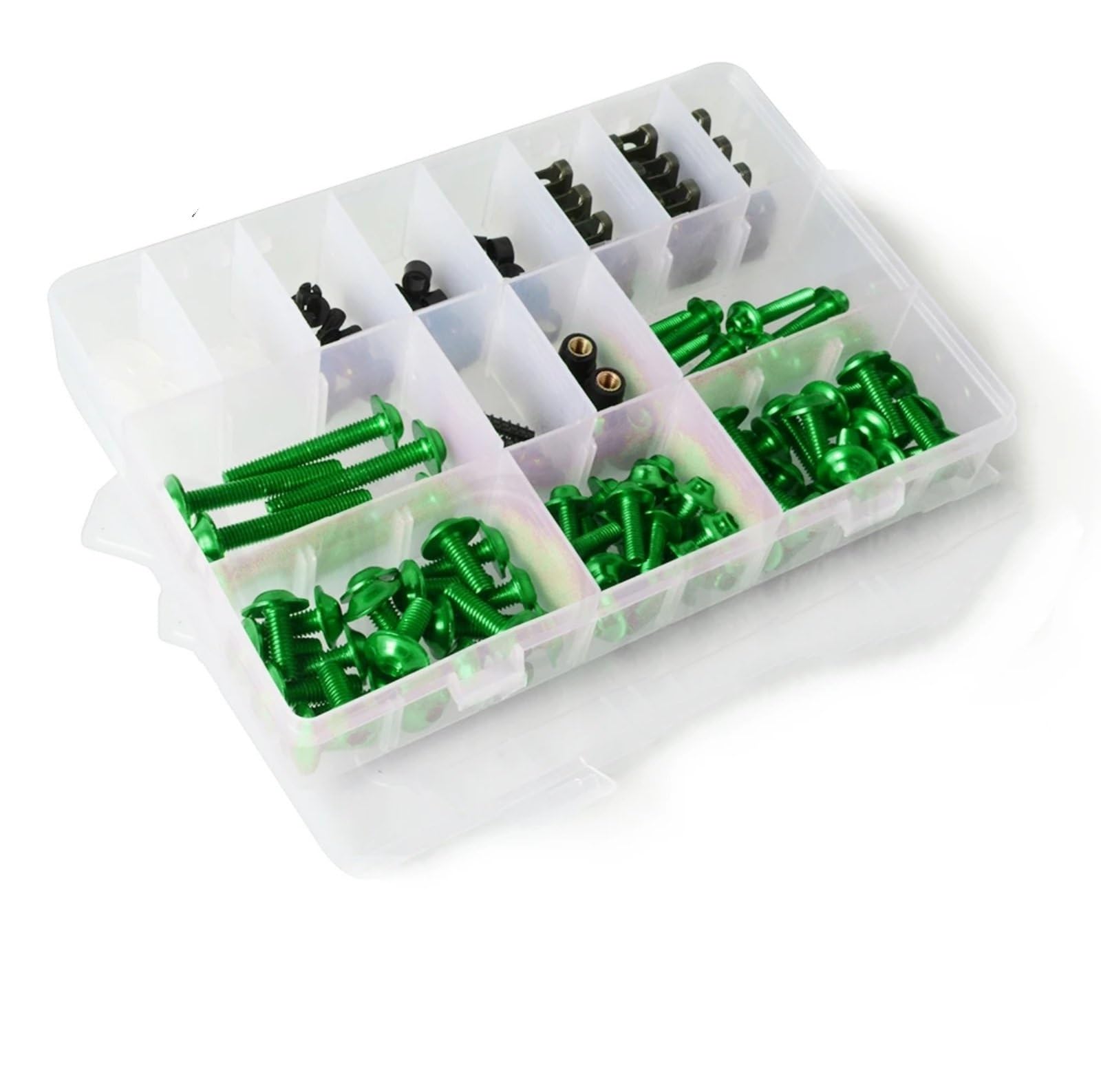 VAAKLM Kompatibel Mit Yamaha Für Diversion Xj6 N Für Xj 600 Für Xj650 Verkleidungskörper-Schrauben-Set, Befestigungsclips, Schraube, Motorrad-Schraubklemme Motorräder Schrauben(Green) von VAAKLM