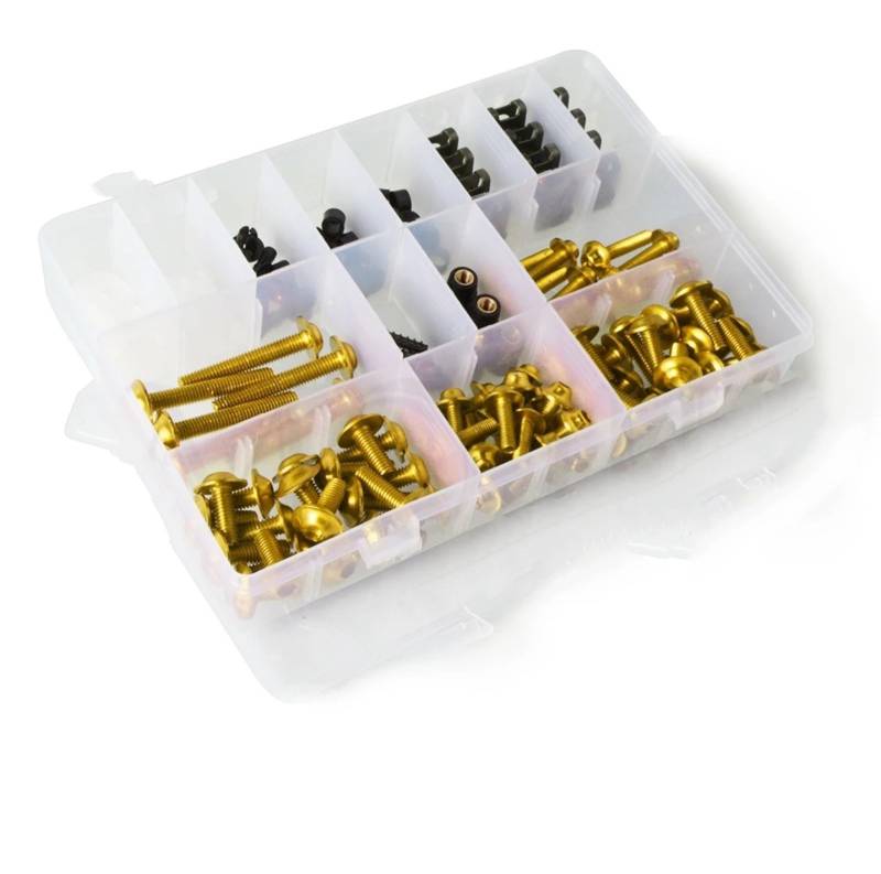 VAAKLM Kompatibel Mit Yamaha Für Diversion Xj6 N Für Xj 600 Für Xj650 Verkleidungskörper-Schrauben-Set, Befestigungsclips, Schraube, Motorrad-Schraubklemme Motorräder Schrauben(Yellow) von VAAKLM
