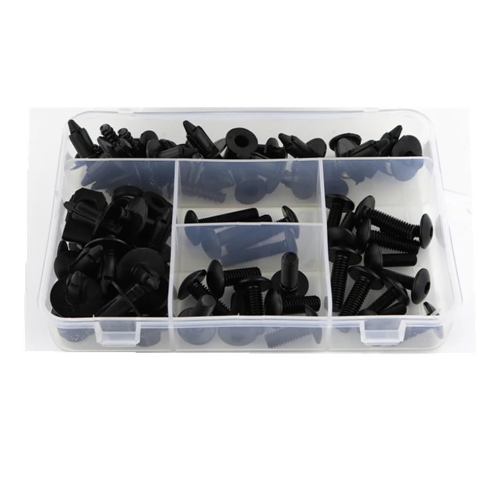 VAAKLM Kompatibel Mit Yamaha Für Tracer 900 Für Fj-09 2014 2015 2016–2019 2020 2021 Motorrad Komplettes Komplettes Verkleidungsschrauben-Set Clips Schrauben Stahl Motorräder Schrauben(Black) von VAAKLM