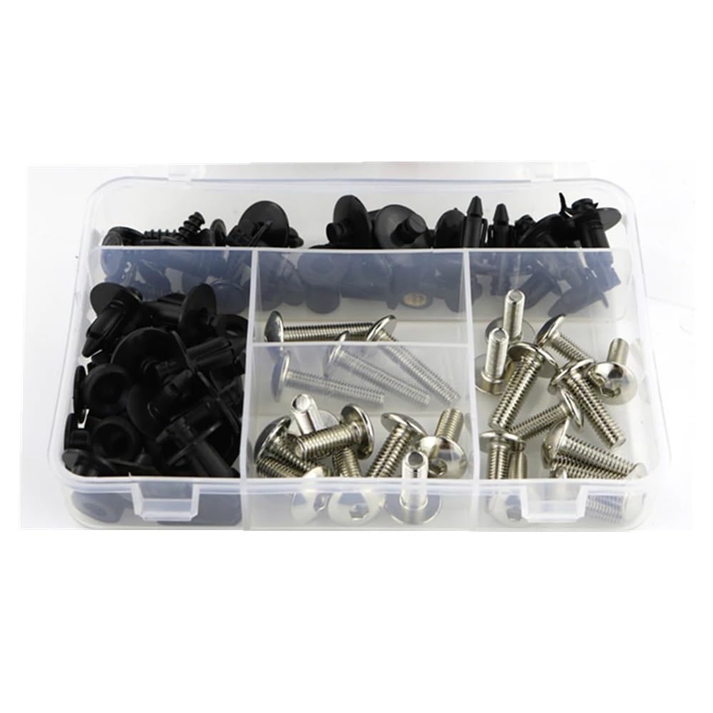 VAAKLM Kompatibel Mit Yamaha Für Tracer 900 Für Fj-09 2014 2015 2016–2019 2020 2021 Motorrad Komplettes Komplettes Verkleidungsschrauben-Set Clips Schrauben Stahl Motorräder Schrauben(Silver) von VAAKLM