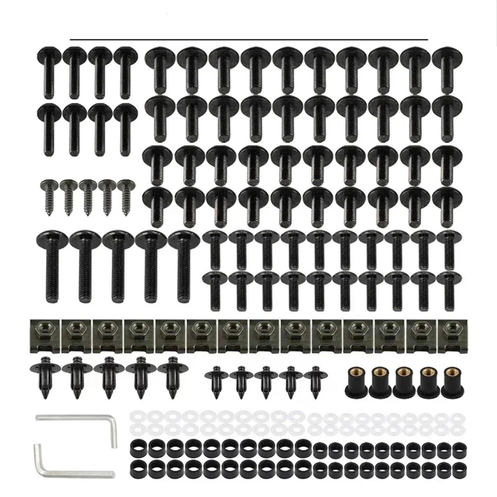 VAAKLM Kompatibel mit Aprilia für Rsv4 Verkleidungsschrauben-Set, Schrauben-Set, Motorradzubehör, Motorradverkleidungsschrauben, Schraubverschlüsse Motorräder Schrauben(Black) von VAAKLM