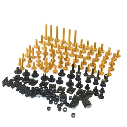 VAAKLM Kompatibel mit R1200rt für R1200st Motorrad für Custom Verkleidung Schraube Farbe Verschluss Bolzen Mutter Clip Set Motorrad Schraube Kit Motorräder Schrauben(Yellow) von VAAKLM