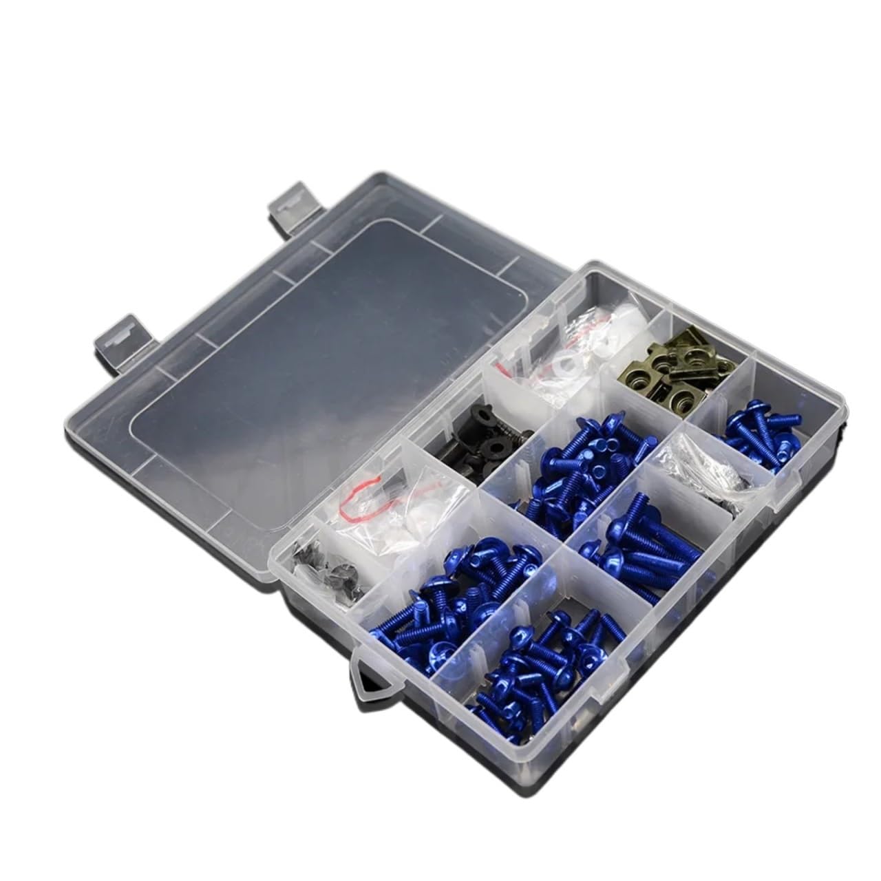 VAAKLM Kompatibel mit für Cbr600 F2 für Cbr600rr für Cb919 für Cb1000r für Cb 500f Verkleidungsschrauben Aluminium Spire für Speed ​​Fastener Clips Schraube Motorräder Schrauben(Blue) von VAAKLM