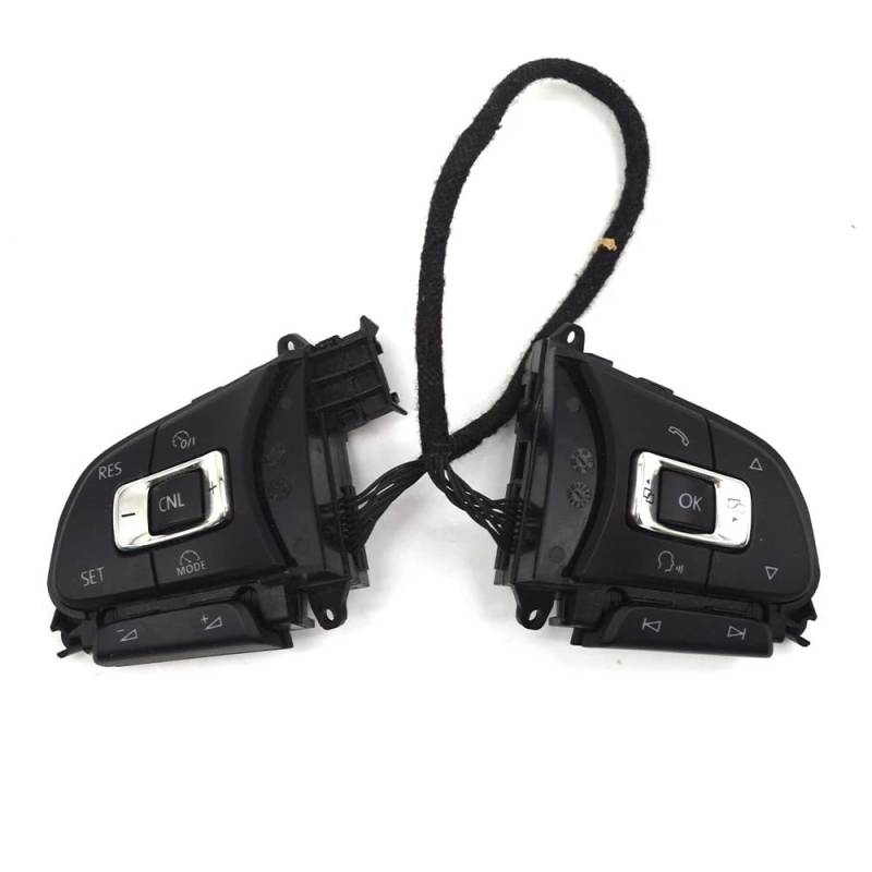 VAAKLM Lenkradknopf Kompatibel Mit VW Für Passat B8 Für Tiguan Mk2 Für T-ROC 5NG959442 Multifunktionstaste Lenkrad-Cruise-Fernbedienungsschalterteile von VAAKLM