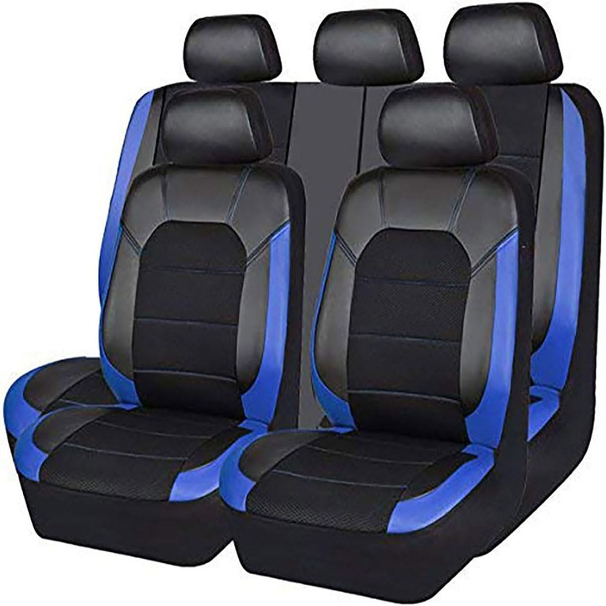 VAATYE Auto Sitzbezüge Sets Für Dacia Jogger 2022 2023 2024 2025,Full Set Allwetter Protektoren Verstellbare abnehmbare Universelles Sitzbezüge Sitzschoner,A/Black-Blue VAATYE Auto Sitzbezüge Sets Für Dacia Jogger 2022 2023 2024 2025,Full Set Allwetter Protektoren Verstellbare abnehmbare Universelles Sitzbezüge Sitzschoner,A/Black-Blue von VAATYE