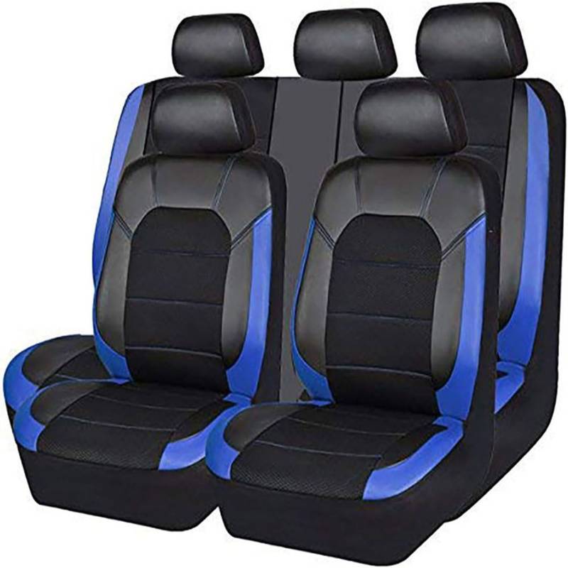 VAATYE Auto Sitzbezüge Sets Für Mercedes-Benz B-Class Hatchback 1.Gen (W245),Full Set Allwetter Protektoren Verstellbare abnehmbare Universelles Sitzbezüge Sitzschoner,A/Black-Blue von VAATYE