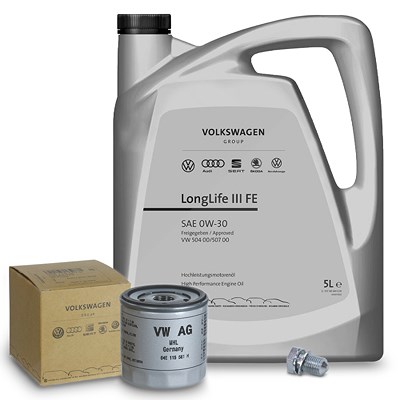 Vag Ölfilter + 5l 0W-30 Motoröl für Audi, Cupra, Seat, Skoda, VW von VAG