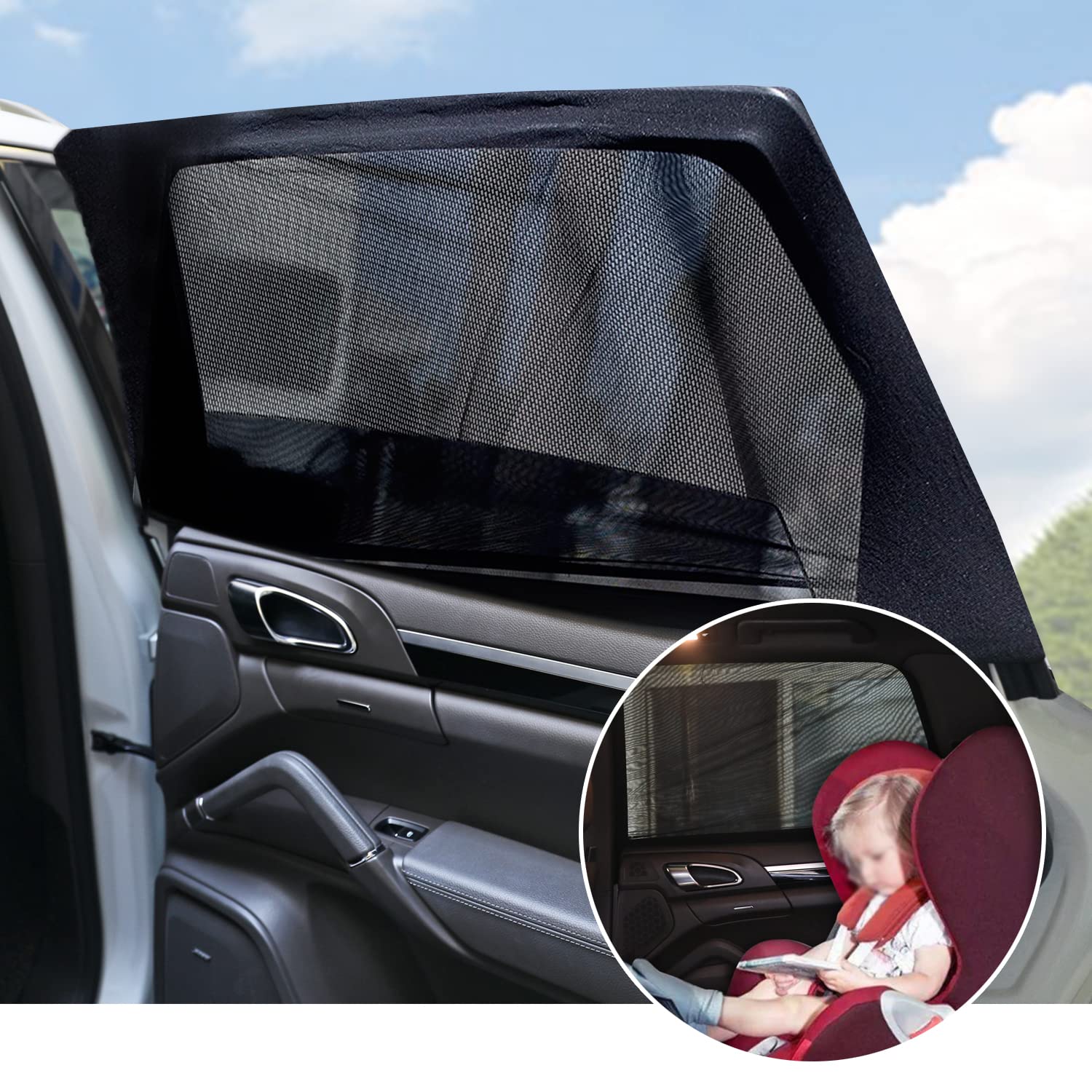 VAGURFO 2 Stück Auto-Fensternetz, Autofenster-Sonnenschutz, einzigartiges Design, volle Fensterabdeckung für Seitenfenster, Autozubehör, Auto-Heckscheiben, Sichtschutz für Kleinkinder, Kinder VAGURFO 2 Stück Auto-Fensternetz, Autofenster-Sonnenschutz, einzigartiges Design, volle Fensterabdeckung für Seitenfenster, Autozubehör, Auto-Heckscheiben, Sichtschutz für Kleinkinder, Kinder von VAGURFO