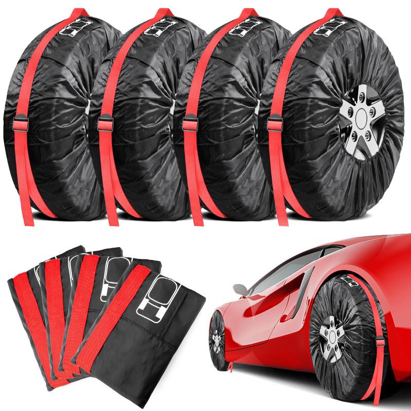 Reifentasche 18-22 Zoll 4 Stück Reifenabdeckung Reifentaschen Set Reifentüten Reifenschutzhülle für Sauberer Transport und Lagerung (Durchmesser 80 cm) von VAIAV