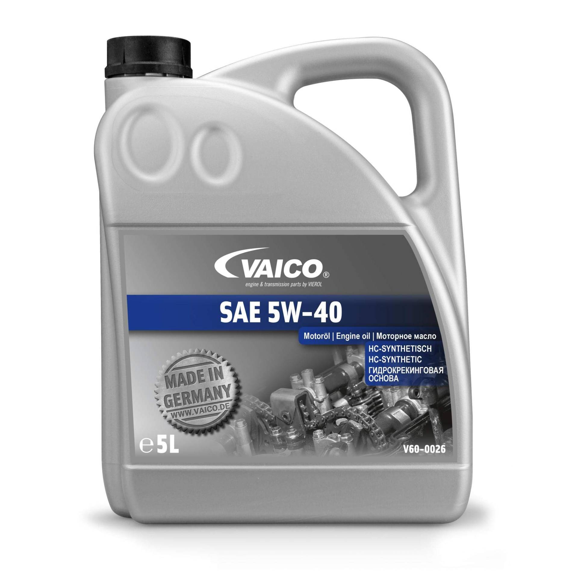 VAICO Motoröl 5W-40 5L – HC-Synthetisches Hochleistungsmotorenöl made in Germany VAICO Motoröl 5W-40 5L – HC-Synthetisches Hochleistungsmotorenöl made in Germany von VAICO