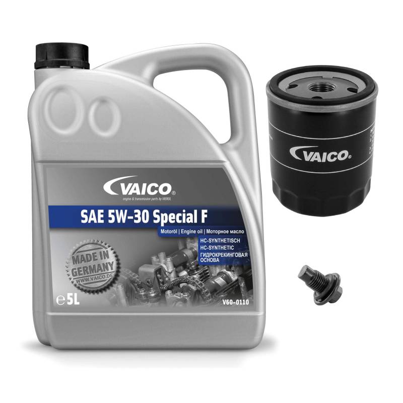 Ölwechsel Satz Motoröl 5W-30 5L passend für VOLVO FORD WSS-M2C913-C +Ölfilter+Schraube von VAICO
