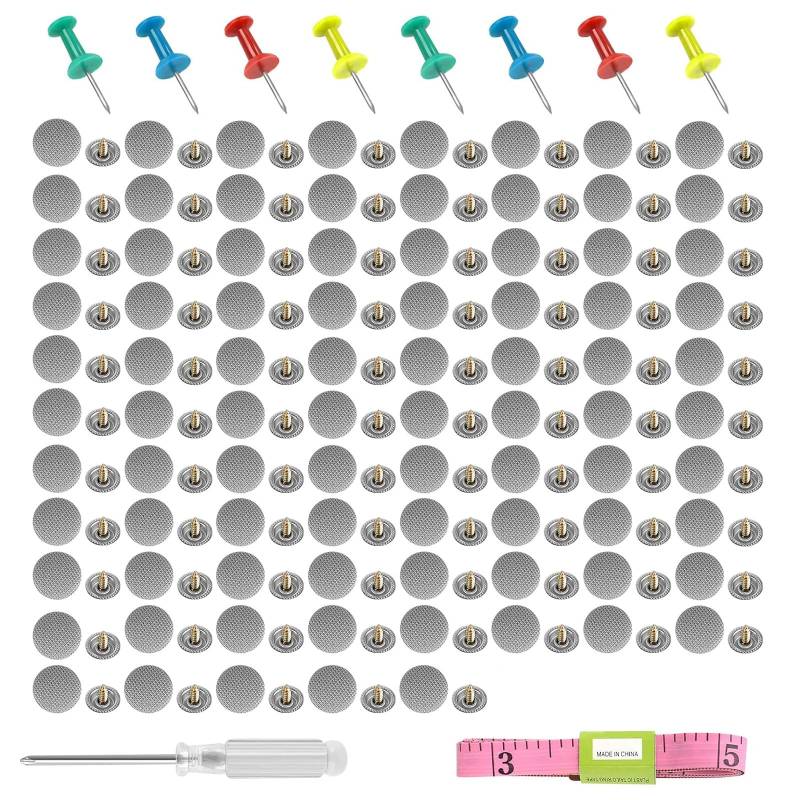 85 Pcs Dachhimmel Reparatur Set - KFZ Dachhimmel Reparatur Nieten, Auto Dach Nieten, Dachhimmel Reparatur Nieten, Auto Dachhimmel Reparatur mit Schraubendreher,Maßband,Passend für Alle Auto Nieten Set von VAIGU:OA