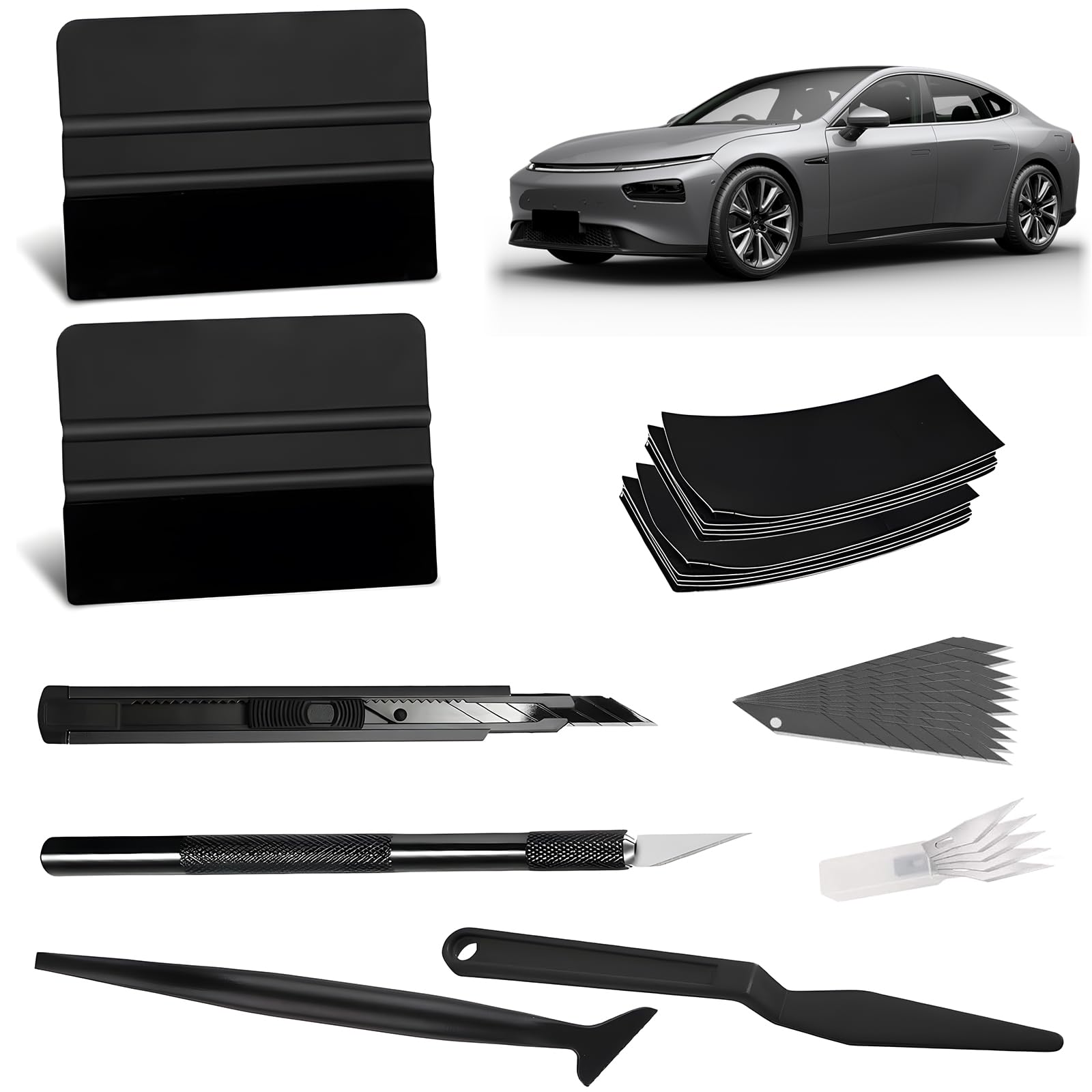 Rakelset zum Folieren, 31 Stück Folienrakel Set, Rakelset zum Arbeitsplatte Tapezieren, Squeegee Set mit Filzrakel Rakel und Präzisionsmesser Cutter Messer für Tönungsfolie Fensterfolien Auto Folien Rakelset zum Folieren, 31 Stück Folienrakel Set, Rakelset zum Arbeitsplatte Tapezieren, Squeegee Set mit Filzrakel Rakel und Präzisionsmesser Cutter Messer für Tönungsfolie Fensterfolien Auto Folien von VAIGU:OA