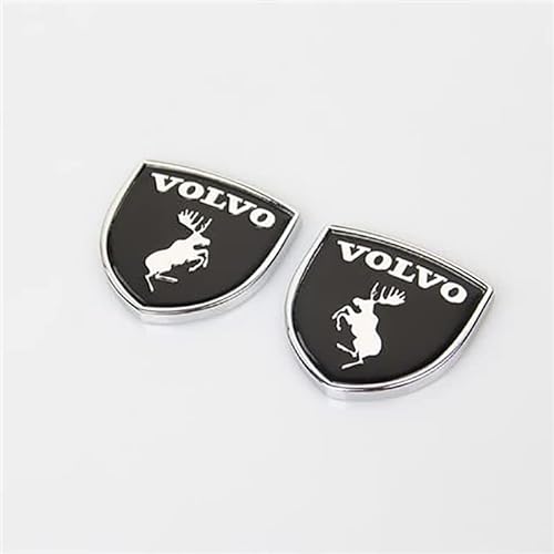 3D car Sticker Autoabzeichen Emblem, für Volvo XC60 S40 S60 S90 XC40 XC70 XC90 V40 V60 V90 S80 3D Metall Chrom Selbstklebende Logo Emblem Außendekoration Zubehör,B von VALBEL