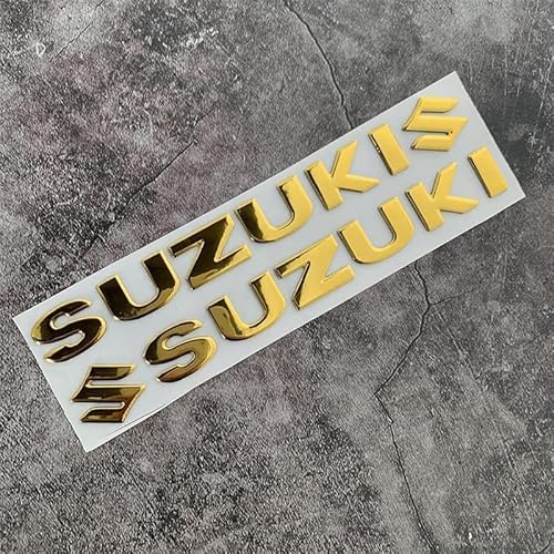 Auto Emblem Aufkleber für Suzuki, Auto Abzeichen Logo Auto Aufkleber Emblem Abzeichen Buchstaben Aufkleber Abzeichen Aufkleber,B Gold von VALBEL