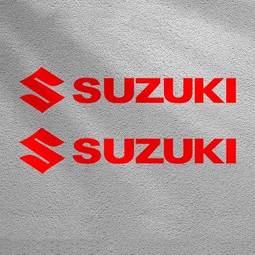 Auto Emblem Aufkleber für Suzuki Equator Ciaz Samurai Jimny Ignis SX4 Vitara, Auto Abzeichen Logo Auto Aufkleber Emblem Abzeichen Buchstaben Aufkleber Abzeichen Aufkleber,A Red von VALBEL