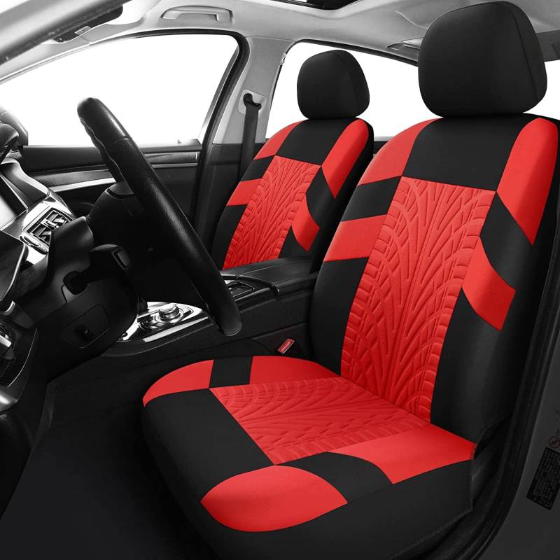 Auto Sitzbezüge für VW Golf 8 Golf VIII 2020 2021 2022 2023, Allwetter rutschfest Atmungsaktiv Autositz Schonbezug, Vorne und Hinten Schonbezüge Innenraum Zubehör,E Red von VALCLA