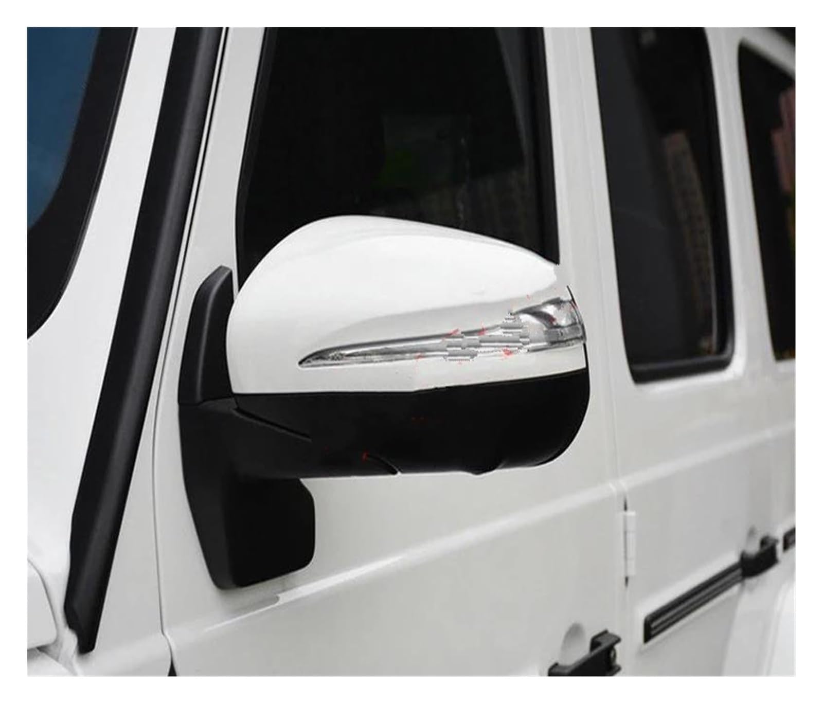 Außenspiegel Komplett Für B&ENZ Für G-klasse Für W463 G55 G500 Für W464 Modifizierte Äußere Blinker Spiegel Montage Auto Außen Rückspiegel(White Left) von VALCRIBY