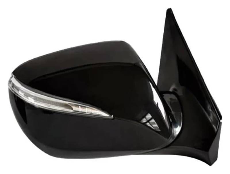 Außenspiegel Komplett Für Hyundai Für Santa Fe Santafe IX45 Sport 2014 2015 2016 8/10/14PIN Auto Sider Rückspiegel Montage Mit LED Blinker(1PC 8pin Right Black) von VALCRIBY