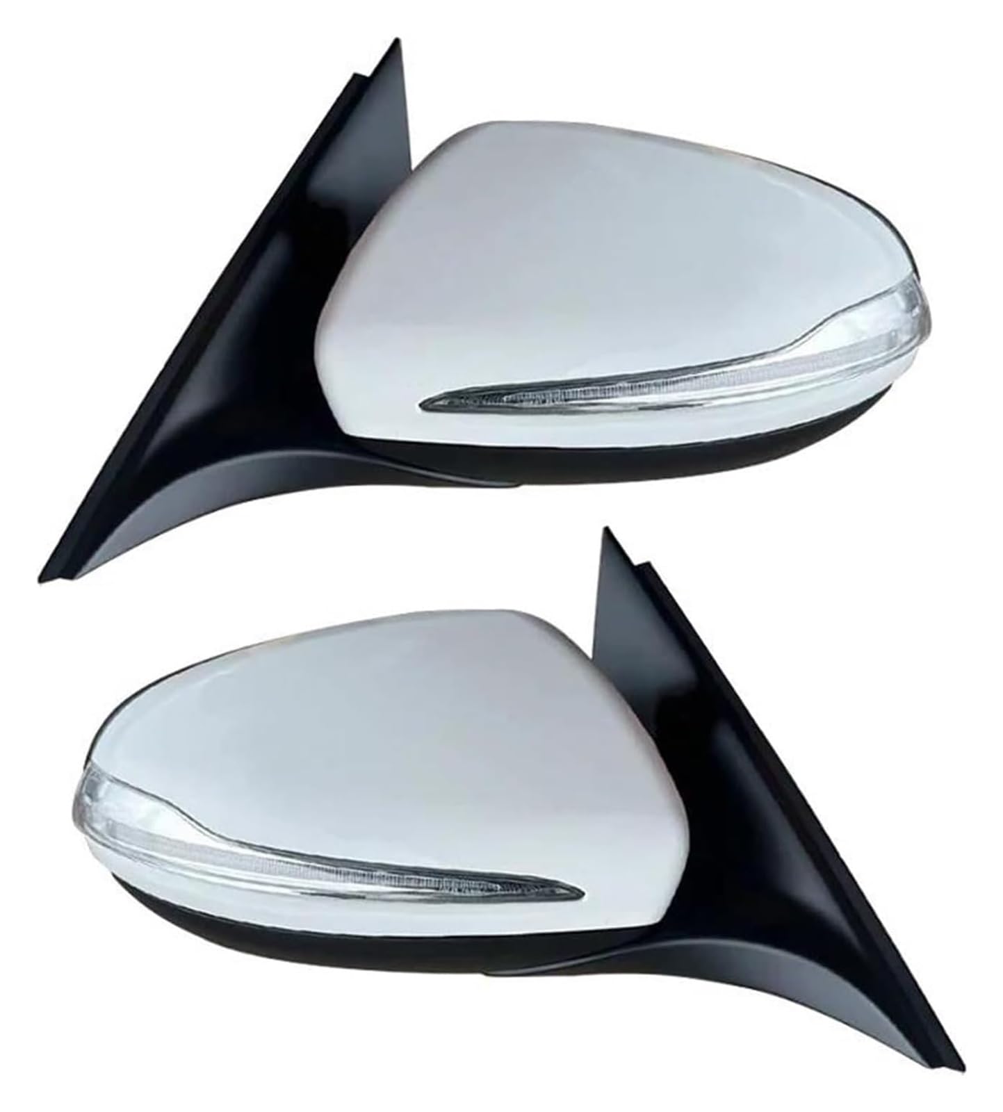 Für B&ENZ Für GLB 220d GLB B 2007-2019 Auto Electric Folding Blinker Heizung Spiegel Assy Auto Rückansicht Komplette Flügelspiegel Außenspiegel Komplett(Left and Right White) von VALCRIBY