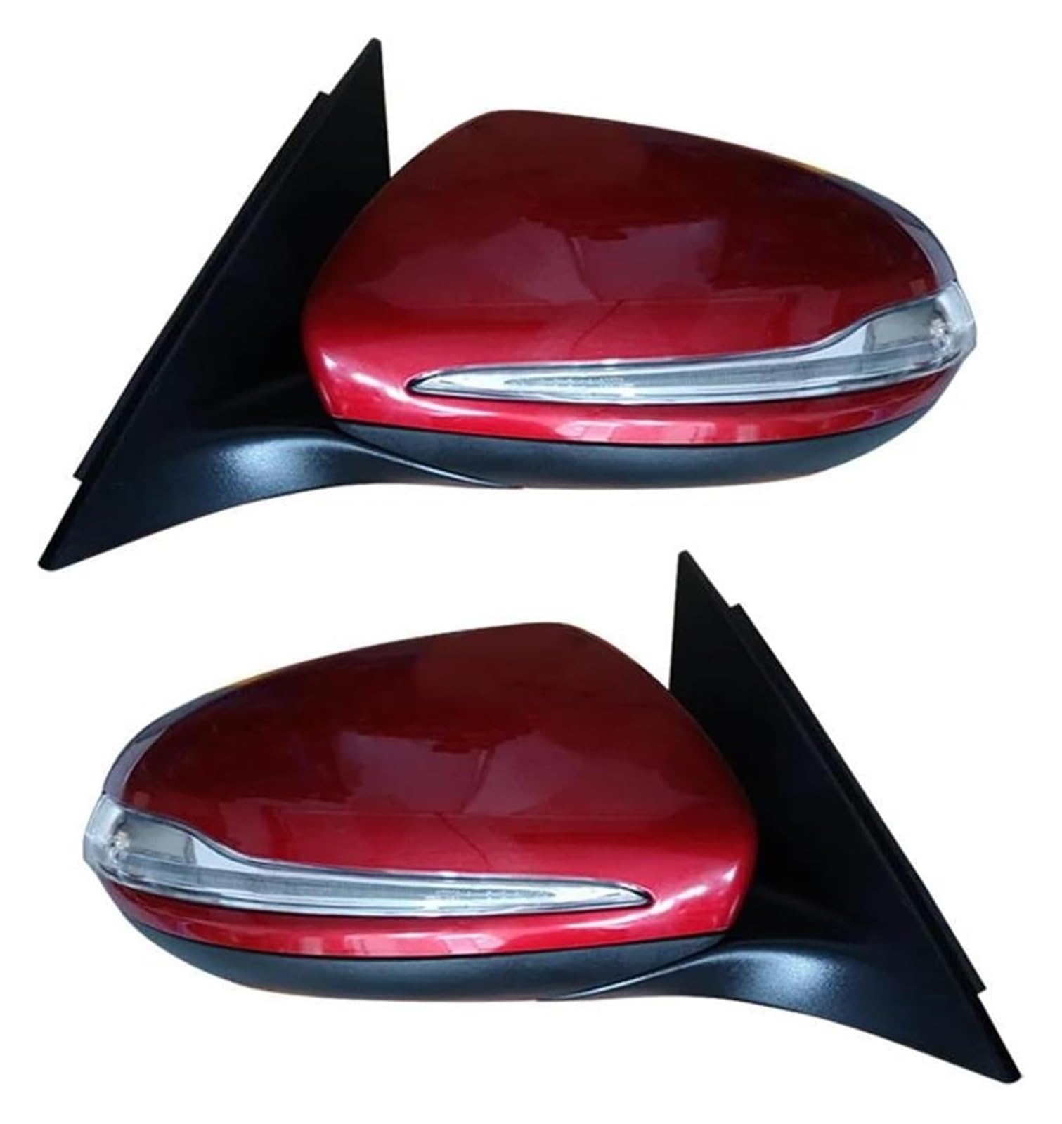 Für B&ENZ Für GLB 220d GLB B 2007-2019 Auto Electric Folding Blinker Heizung Spiegel Assy Auto Rückansicht Komplette Flügelspiegel Außenspiegel Komplett(Left and Right red) von VALCRIBY