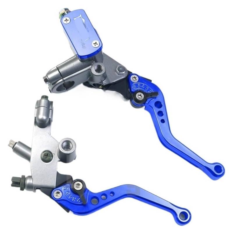 Motorrad Kupplung Bremshebel Für Grom Für Shadow Für DIO AF18 K1200r Msx125 22mm Moto Linie Kabel Kupplung Master Zylinder Bremshebel(Blue) von VALCRIBY