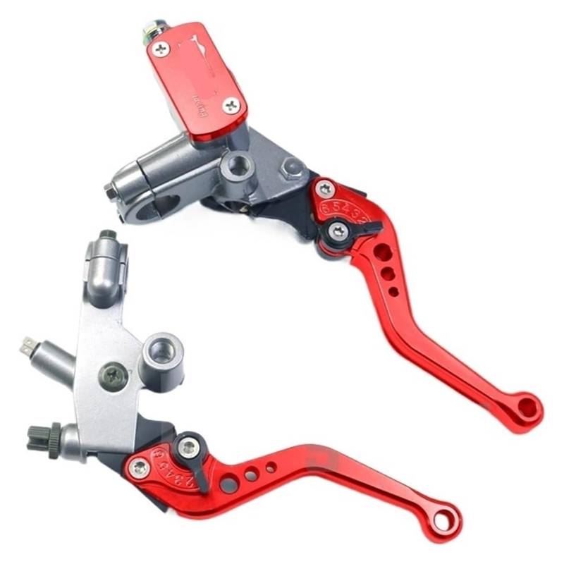 Motorrad Kupplung Bremshebel Für Grom Für Shadow Für DIO AF18 K1200r Msx125 22mm Moto Linie Kabel Kupplung Master Zylinder Bremshebel(Red) von VALCRIBY