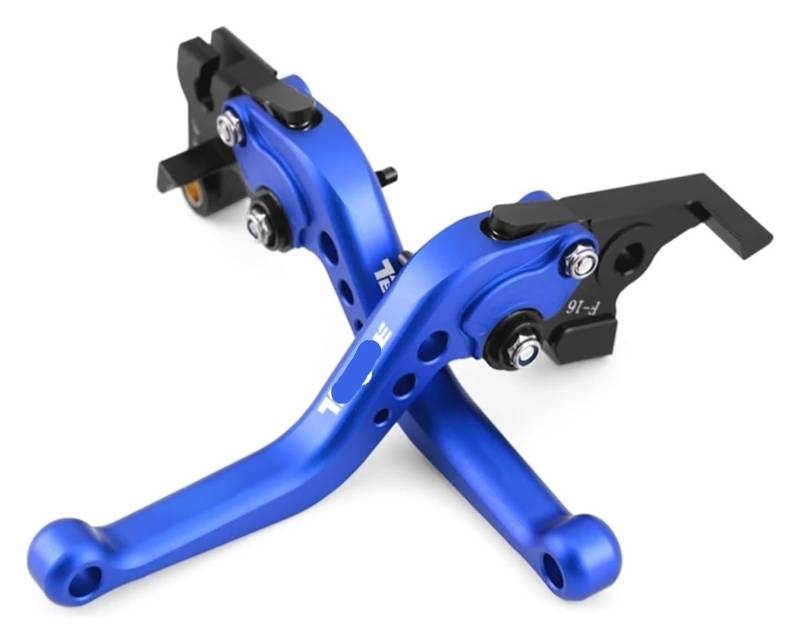 Motorrad Kupplung Bremshebel Für Ya&maha Für TENERE 700 Für World Raid XTZ700/SP 2019-2023 Für Rally XTZ Motorrad Kurzkupplungs Bremshebel Verstellbare Griffe(Blue) von VALCRIBY