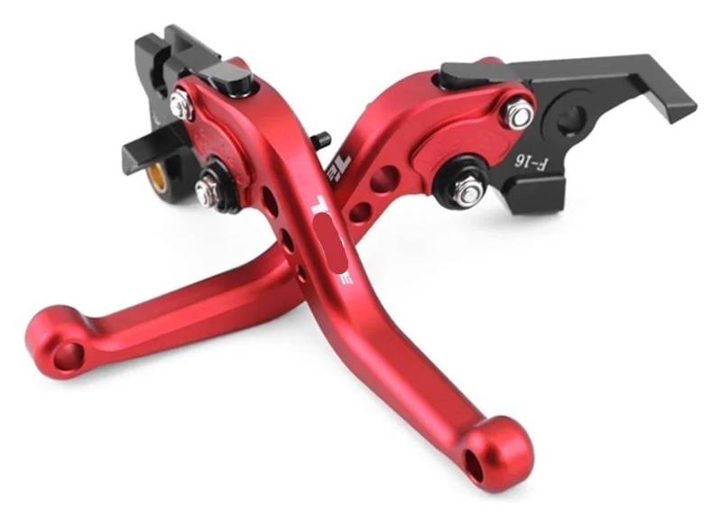 Motorrad Kupplung Bremshebel Für Ya&maha Für TENERE 700 Für World Raid XTZ700/SP 2019-2023 Für Rally XTZ Motorrad Kurzkupplungs Bremshebel Verstellbare Griffe(Red) von VALCRIBY