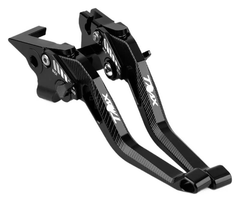Motorrad Kupplung Bremshebel Für Ya&maha Tech TMAX 530 TMAX 560 530 2021 2020 Roller Zubehör Motorrad Einstellbarer Brems Kupplungshebelgriff(All Black) von VALCRIBY