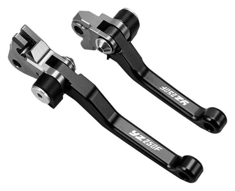 Motorrad Kupplung Bremshebel Für Ya&maha YZ250F 2009 2010-2022 Motorrad Kupplungs Bremshebel Faltbarer Pivot Dirt Bike(A Pair Black) von VALCRIBY