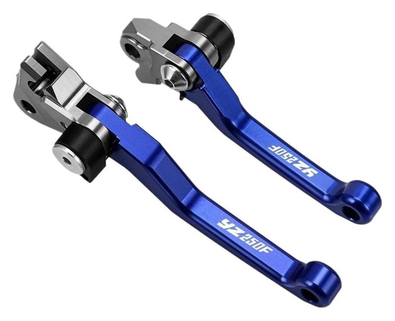 Motorrad Kupplung Bremshebel Für Ya&maha YZ250F 2009 2010-2022 Motorrad Kupplungs Bremshebel Faltbarer Pivot Dirt Bike(A Pair Blue) von VALCRIBY