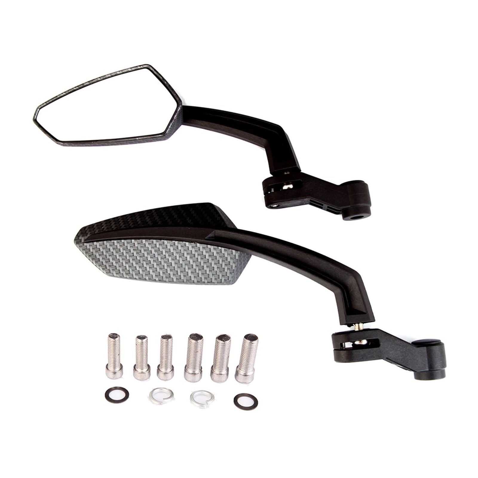 Motorrad Spiegel Mirrors 10mm 8mm Motorrad Rearview Außenspiegel Für CB1000R CBR1000F Für CRF450R Für Goldwing 1500 Für Roller Motocross Rückansicht Spiegel(Chrom) von VALCRIBY