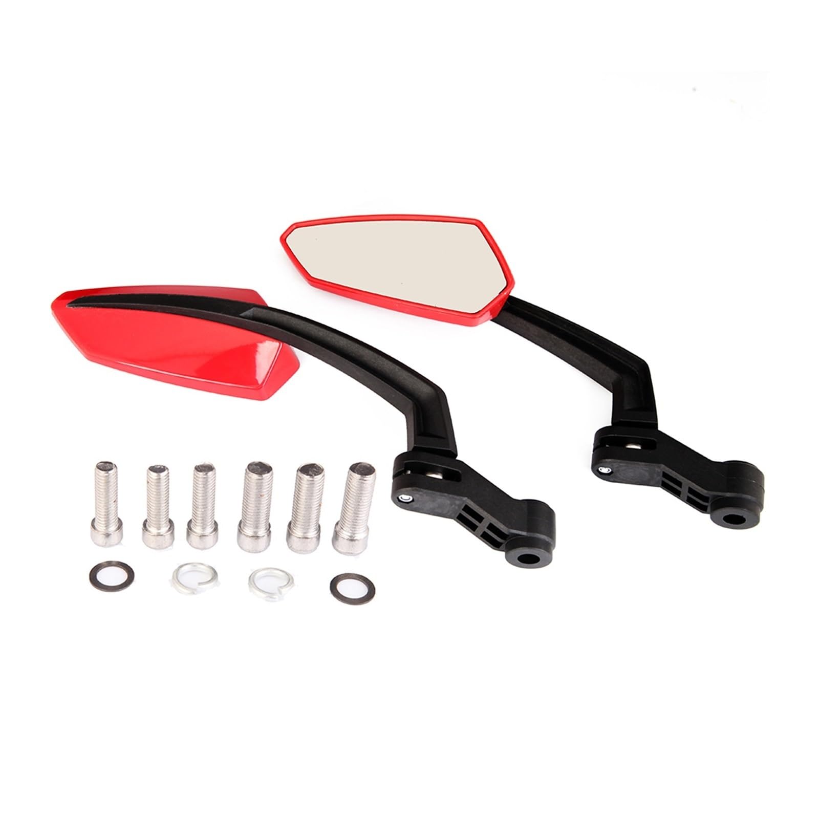 Motorrad Spiegel Mirrors 10mm 8mm Motorrad Rearview Außenspiegel Für CB1000R CBR1000F Für CRF450R Für Goldwing 1500 Für Roller Motocross Rückansicht Spiegel(rot) von VALCRIBY