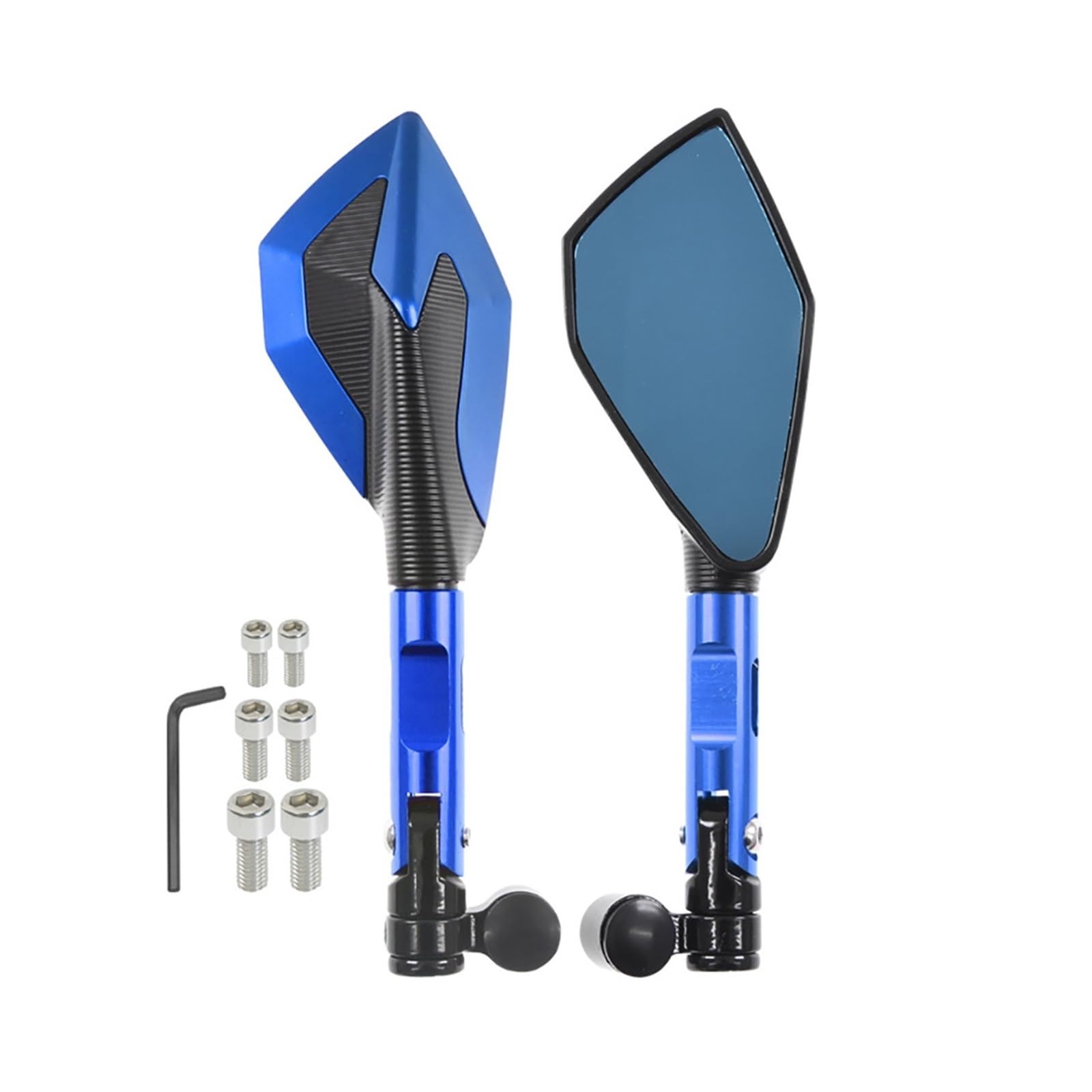 Motorrad Spiegel Mirrors Für Apulia SHIVER 900 750 SX50 Für DORSODURO 750 1200 Motorrad CNC 8mm 10mm Spiegel Rearview Außenspiegel(Blau) von VALCRIBY