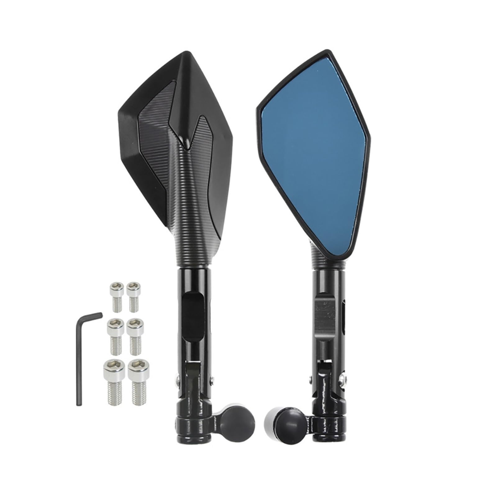 Motorrad Spiegel Mirrors Für Apulia SHIVER 900 750 SX50 Für DORSODURO 750 1200 Motorrad CNC 8mm 10mm Spiegel Rearview Außenspiegel(Schwarz) von VALCRIBY