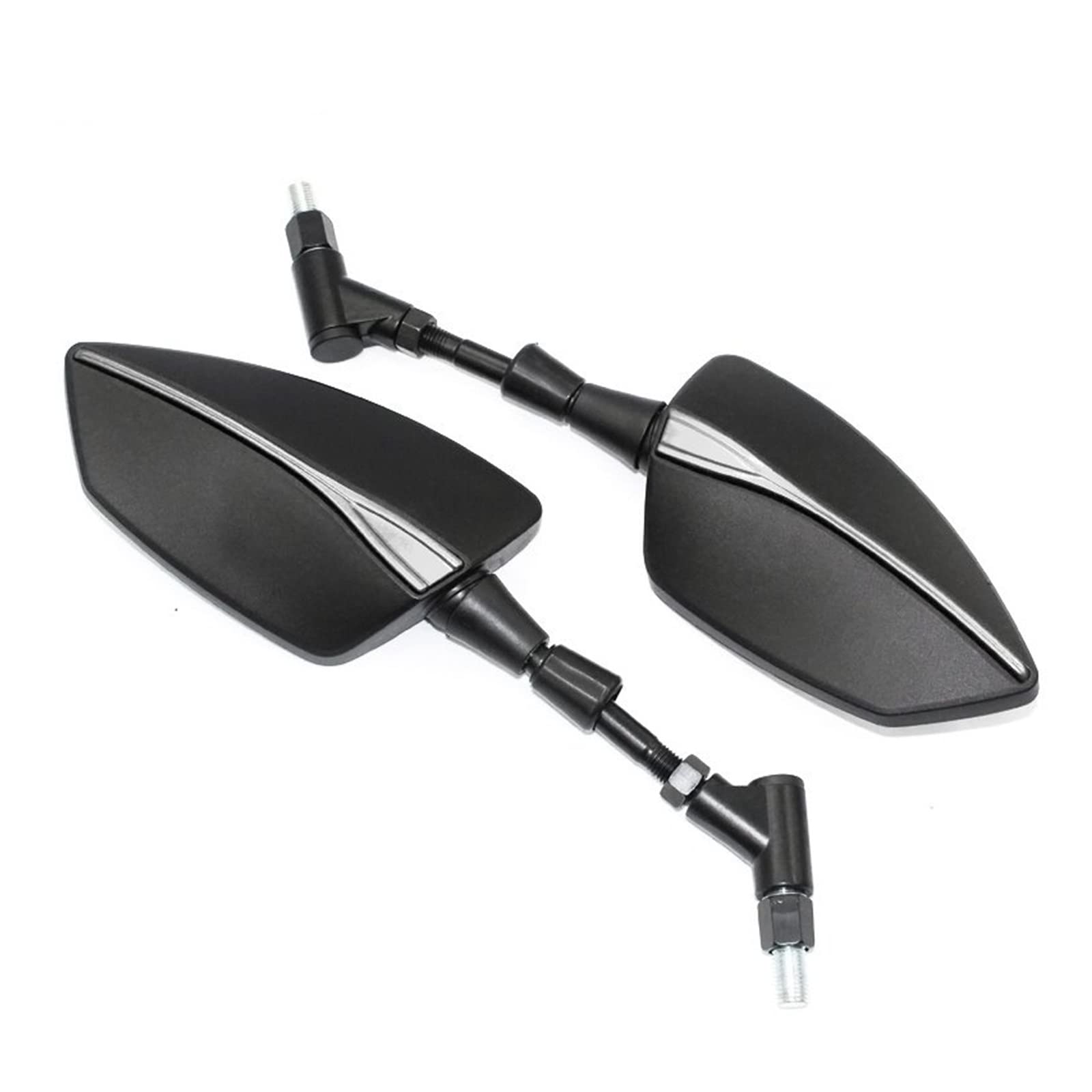 Motorrad Spiegel Mirrors Für DL650 Für VSTROM DL1000 Für DL 650 Für XT DL1000 Für XT Für V Strom Motorrad Spiegel Rearview Außenspiegel(Silber,B) von VALCRIBY