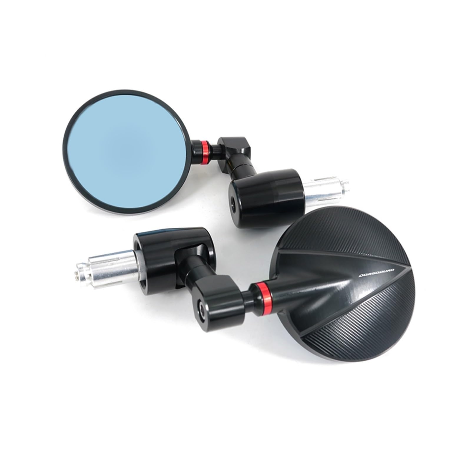 Motorrad Spiegel Mirrors Für DORSODURO 750 Für DORSODURO 1200 Für DORSODURO 900 Motorrad CNC Griff Bar Rearview Außenspiegel Bar End Spiegel(rot) von VALCRIBY