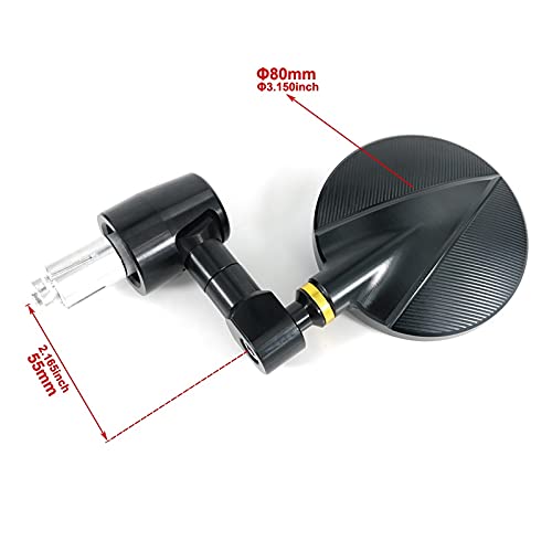 Motorrad Spiegel Mirrors Für R Nine-t 2014 2015 2016 2017 2018 2019 Motorrad CNC Griff Bar Rearview Außenspiegel Bar End Spiegel(rot) von VALCRIBY