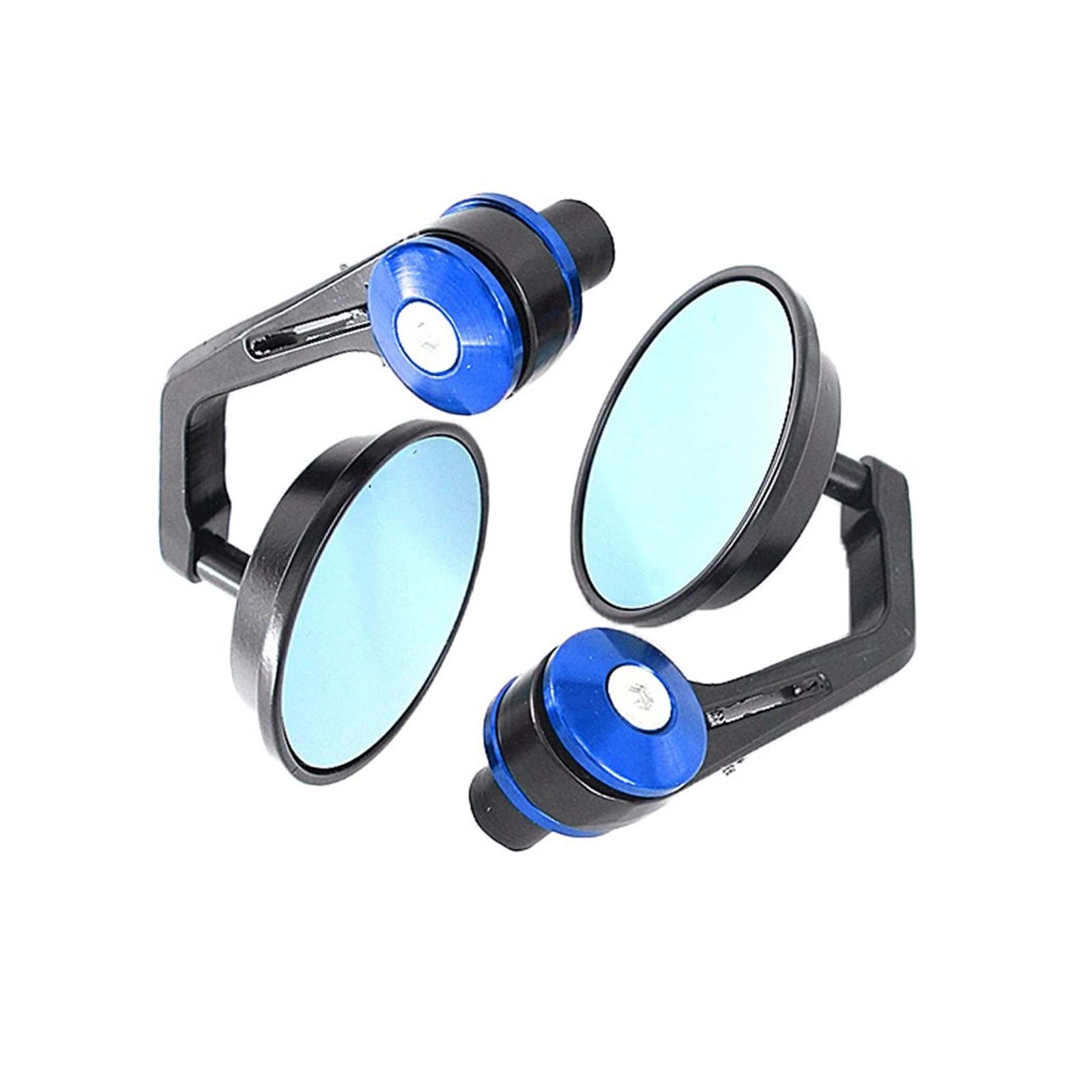 Motorrad Spiegel Mirrors Für Vespa Für GT GTS Für GTV 60 125 200 250 300 300ie Motorrad Spiegel Aluminium Griff Bar End Rearview Außenspiegel Zubehör(Blau) von VALCRIBY