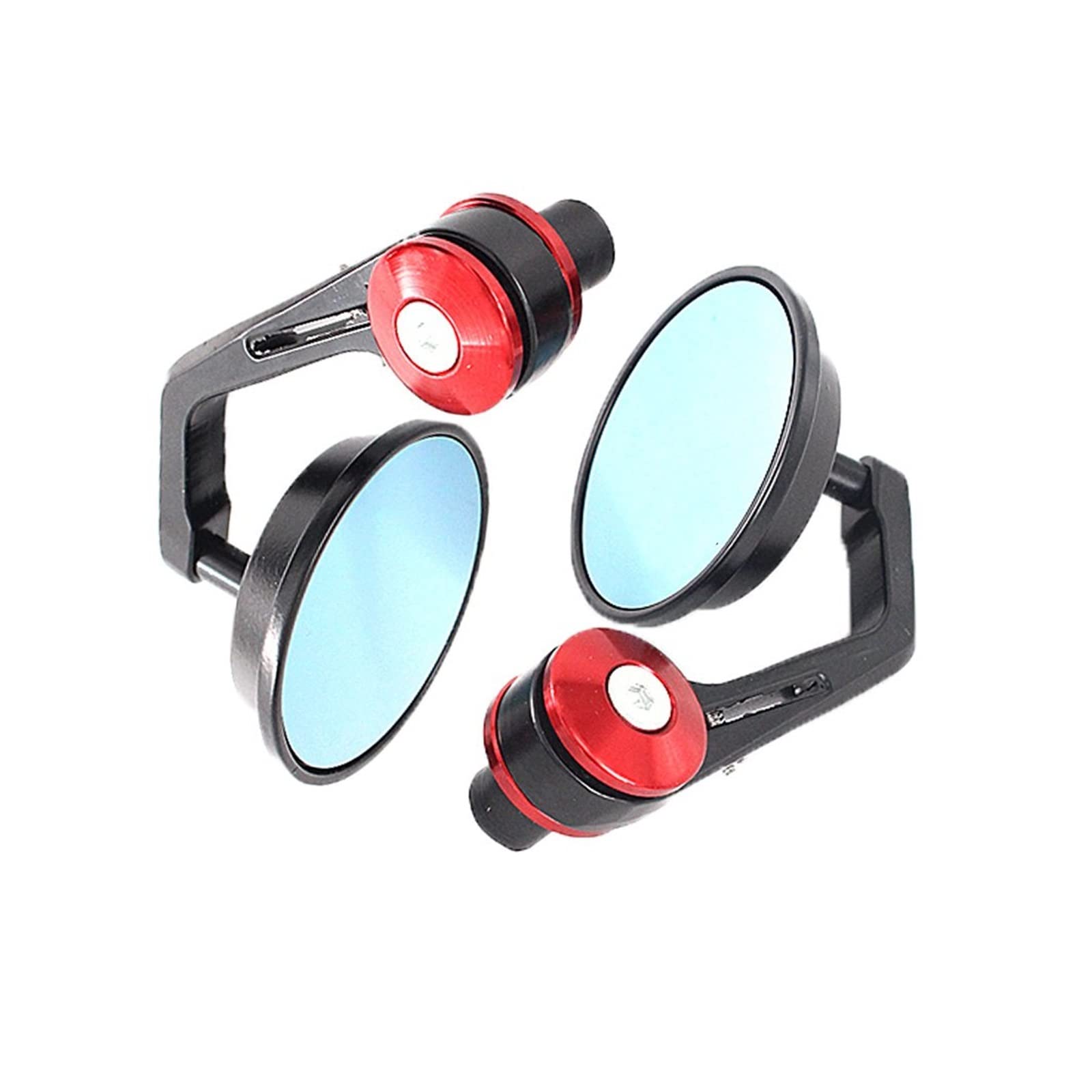 Motorrad Spiegel Mirrors Für Vespa Für GT GTS Für GTV 60 125 200 250 300 300ie Motorrad Spiegel Aluminium Griff Bar End Rearview Außenspiegel Zubehör(rot) von VALCRIBY