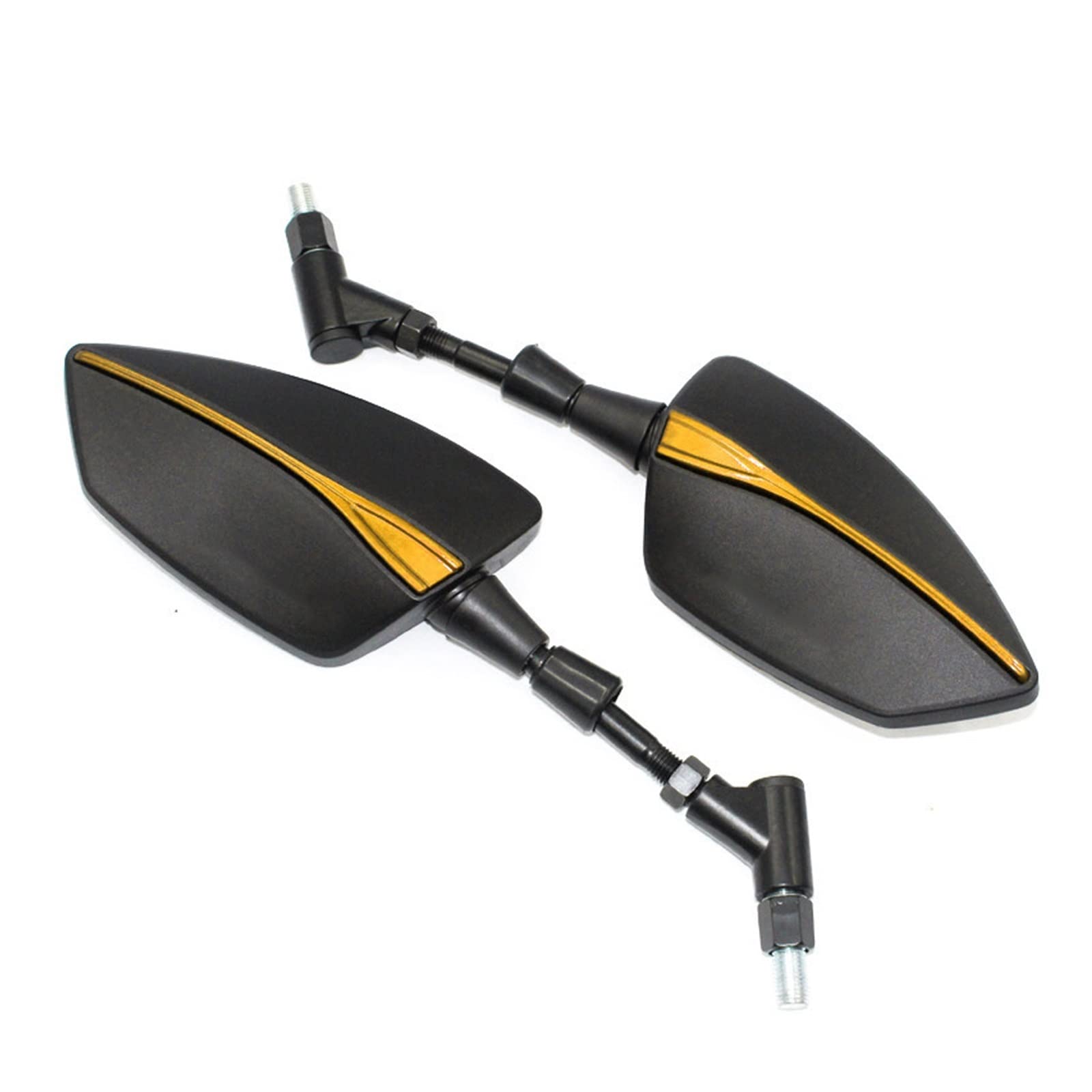 Motorrad Spiegel Mirrors Für XADV750 Für X-ADV750 Für XADV 750 Universal 8/10MM Schraube Motorrad Rearview Außenspiegel(Gold,B) von VALCRIBY
