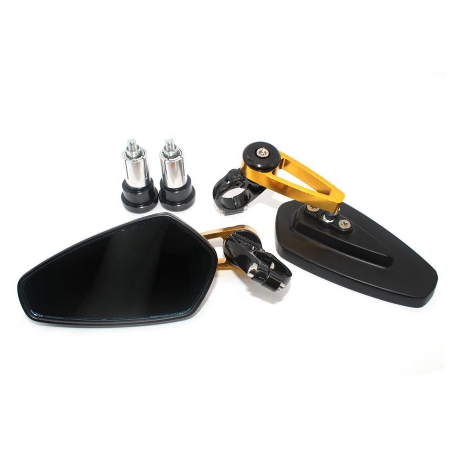 Motorrad Spiegel Mirrors Motorrad 22mm 7/8 "Griff Bar Grips End Rearview Außenspiegel Für Suzuki GSX-S750 GSXS750 Für GSX-S1000 GSXS1000 Für GSX-S1000F Für GSXS(Gold) von VALCRIBY