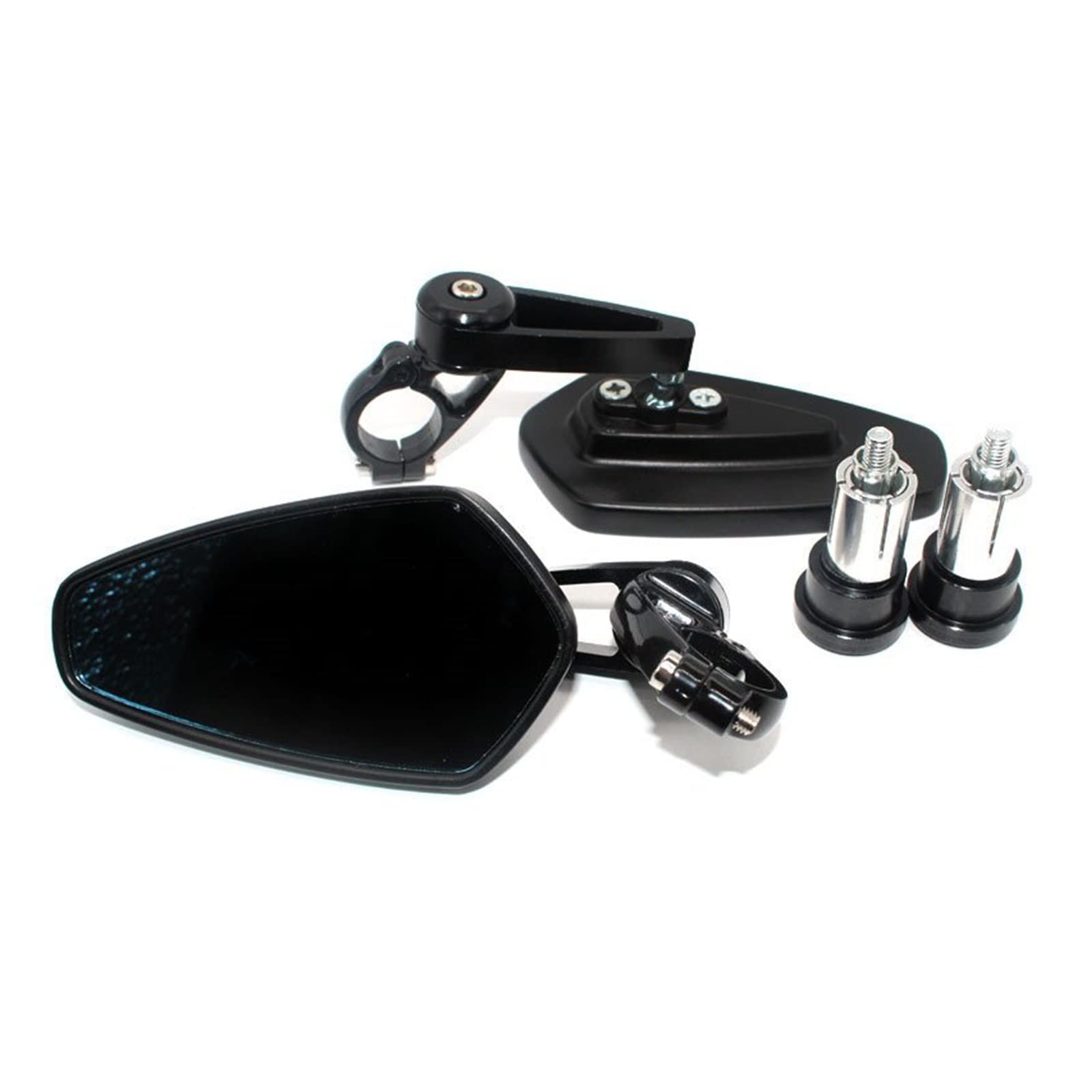 Motorrad Spiegel Mirrors Motorrad 22mm 7/8 "Griff Bar Grips End Rearview Außenspiegel Für Suzuki GSX-S750 GSXS750 Für GSX-S1000 GSXS1000 Für GSX-S1000F Für GSXS(Schwarz) von VALCRIBY